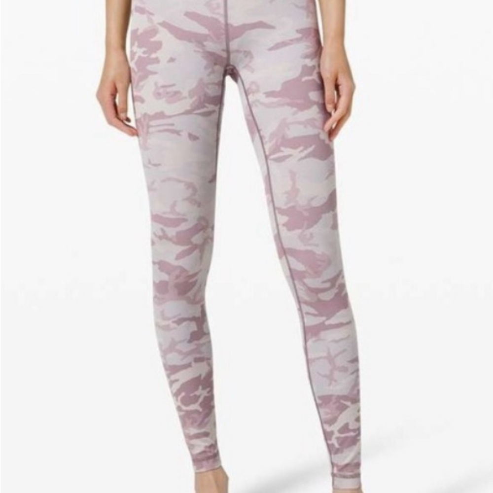 Lululemon Athletica Pink Camo Leggings